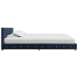 vidaXL Letto con Materasso Blu Velluto 160x200 cm vidaXL Letto con Materasso Blu Velluto 160x200 cm