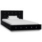 vidaXL Letto con Materasso Memory Foam Nero Velluto 90x200 cm