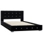 vidaXL Letto con Materasso Memory Foam Nero Velluto 90x200 cm