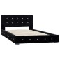 vidaXL Letto con Materasso Nero in Velluto 90x200 cm vidaXL Letto con Materasso Nero in Velluto 90x200 cm