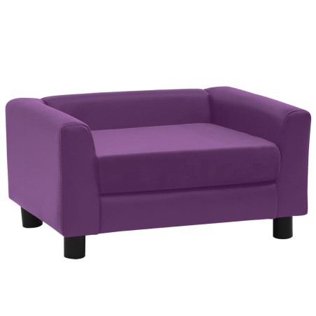 vidaXL Divano per Cani Cuscino Borgogna 60x43x30cm Peluche Similpelle