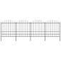 vidaXL Recinzione Giardino Punta a Lancia (1,75-2)x6,8m Acciaio Nera vidaXL Recinzione Giardino Punta a Lancia (1,75-2)x6,8m Acciaio Nera