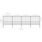 vidaXL Recinzione Giardino Punta a Lancia (1,75-2)x6,8m Acciaio Nera vidaXL Recinzione Giardino Punta a Lancia (1,75-2)x6,8m Acciaio Nera