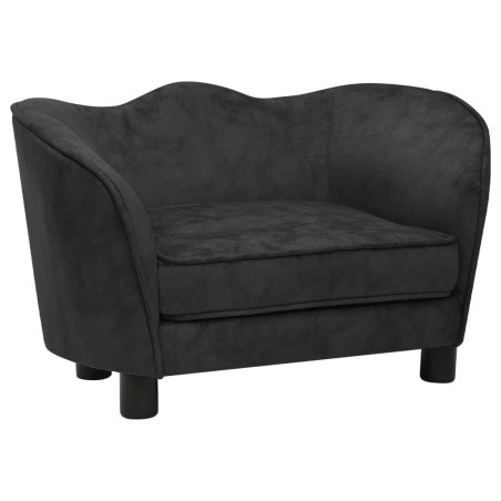 vidaXL Divano per Cani Nero 66x43x40 cm in Peluche