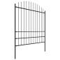 vidaXL Recinzione Giardino Punta a Lancia (1,75-2)x10,2m Acciaio Nera vidaXL Recinzione Giardino Punta a Lancia (1,75-2)x10,2m Acciaio Nera