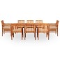 vidaXL Set da Pranzo da Giardino 9 pz con Cuscini Massello di Acacia vidaXL Set da Pranzo da Giardino 9 pz con Cuscini Massello di Acacia