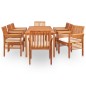 vidaXL Set da Pranzo da Giardino 9 pz con Cuscini Massello di Acacia vidaXL Set da Pranzo da Giardino 9 pz con Cuscini Massello di Acacia