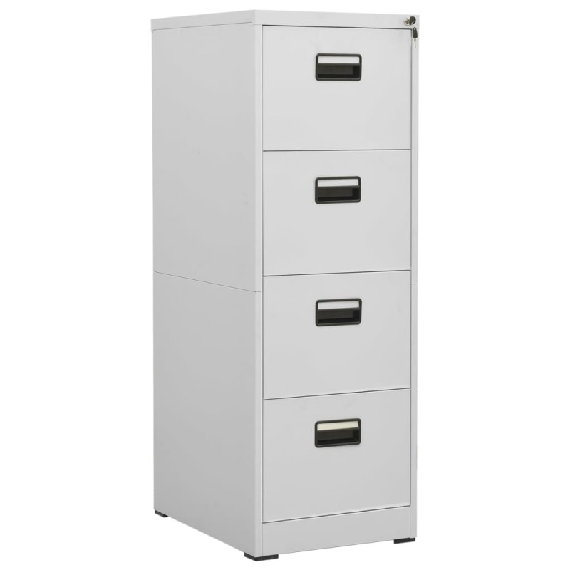 vidaXL Armadio Classificatore Grigio Chiaro 46x62x133 cm in Acciaio vidaXL Armadio Classificatore Grigio Chiaro 46x62x133 cm in Acciaio