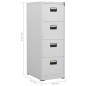vidaXL Armadio Classificatore Grigio Chiaro 46x62x133 cm in Acciaio vidaXL Armadio Classificatore Grigio Chiaro 46x62x133 cm in Acciaio