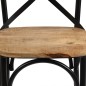 vidaXL Sedie a Croce 4 pz Nere in Legno Massello di Mango vidaXL Sedie a Croce 4 pz Nere in Legno Massello di Mango