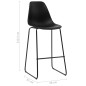 vidaXL Sedie da Bar 6 pz Nere in Plastica vidaXL Sedie da Bar 6 pz Nere in Plastica