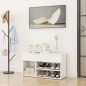 vidaXL Panca Portascarpe Bianco 103x30x54,5 cm in Truciolato vidaXL Panca Portascarpe Bianco 103x30x54,5 cm in Truciolato