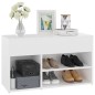 vidaXL Panca Portascarpe Bianco 103x30x54,5 cm in Truciolato vidaXL Panca Portascarpe Bianco 103x30x54,5 cm in Truciolato