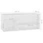 vidaXL Panca Portascarpe Bianco 103x30x54,5 cm in Truciolato vidaXL Panca Portascarpe Bianco 103x30x54,5 cm in Truciolato