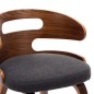 vidaXL Sedie da Pranzo 6 pz Grigio Scuro in Legno Piegato e Tessuto vidaXL Sedie da Pranzo 6 pz Grigio Scuro in Legno Piegato e Tessuto