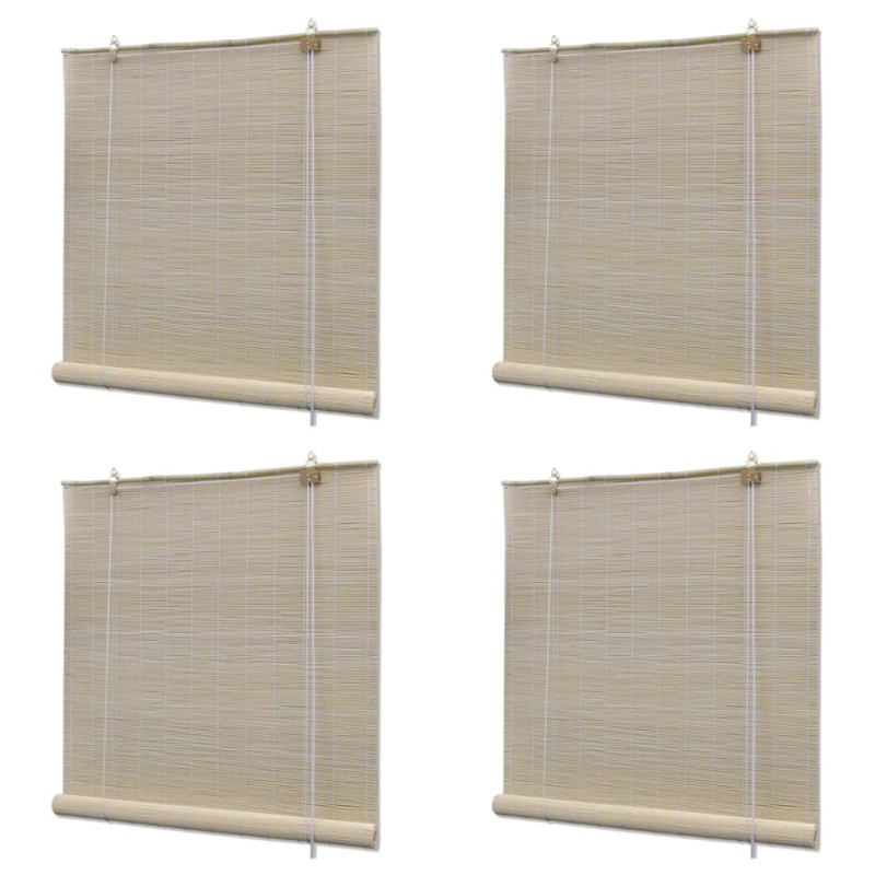 vidaXL Tende a Rullo in Bambù 4 pz 120x160 cm