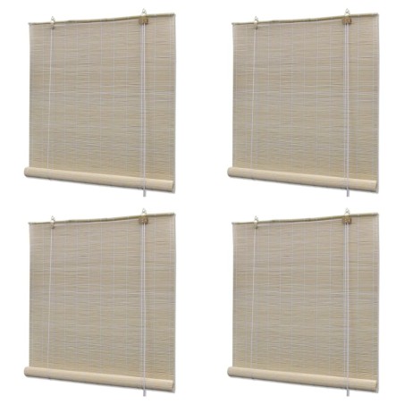 vidaXL Tende a Rullo in Bambù 4 pz 120x160 cm