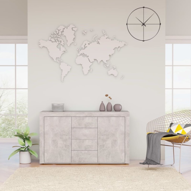 vidaXL Credenza Grigio Cemento 120x36x69 cm in Legno Multistrato vidaXL Credenza Grigio Cemento 120x36x69 cm in Legno Multistrato
