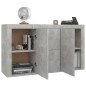 vidaXL Credenza Grigio Cemento 120x36x69 cm in Legno Multistrato vidaXL Credenza Grigio Cemento 120x36x69 cm in Legno Multistrato