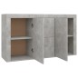 vidaXL Credenza Grigio Cemento 120x36x69 cm in Legno Multistrato vidaXL Credenza Grigio Cemento 120x36x69 cm in Legno Multistrato