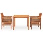 vidaXL Set da Pranzo da Giardino 3 pz con Cuscini Massello di Acacia vidaXL Set da Pranzo da Giardino 3 pz con Cuscini Massello di Acacia