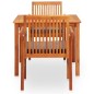 vidaXL Set da Pranzo da Giardino 3 pz con Cuscini Massello di Acacia vidaXL Set da Pranzo da Giardino 3 pz con Cuscini Massello di Acacia