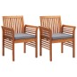vidaXL Set da Pranzo da Giardino 3 pz con Cuscini Massello di Acacia vidaXL Set da Pranzo da Giardino 3 pz con Cuscini Massello di Acacia