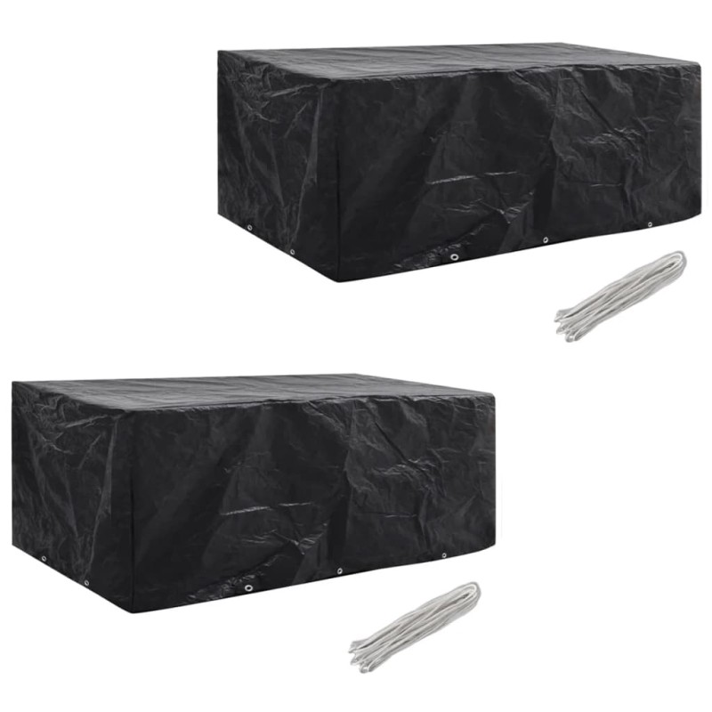 vidaXL Coperture Arredi Giardino 2pz Polyrattan 8 Persone 229x113 cm vidaXL Coperture Arredi Giardino 2pz Polyrattan 8 Persone 229x113 cm