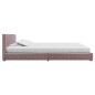 vidaXL Letto con Materasso Memory Foam Rosa Velluto 180x200 cm vidaXL Letto con Materasso Memory Foam Rosa Velluto 180x200 cm