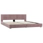 vidaXL Letto con Materasso Memory Foam Rosa Velluto 180x200 cm vidaXL Letto con Materasso Memory Foam Rosa Velluto 180x200 cm
