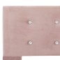 vidaXL Letto con Materasso Memory Foam Rosa Velluto 180x200 cm vidaXL Letto con Materasso Memory Foam Rosa Velluto 180x200 cm