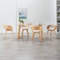 vidaXL Sedie da Pranzo 4 pz in Legno Curvato e Similpelle Crema vidaXL Sedie da Pranzo 4 pz in Legno Curvato e Similpelle Crema