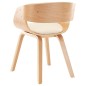 vidaXL Sedie da Pranzo 4 pz in Legno Curvato e Similpelle Crema vidaXL Sedie da Pranzo 4 pz in Legno Curvato e Similpelle Crema