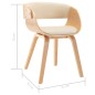 vidaXL Sedie da Pranzo 4 pz in Legno Curvato e Similpelle Crema vidaXL Sedie da Pranzo 4 pz in Legno Curvato e Similpelle Crema