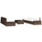 vidaXL Set Divani da Giardino 7 pz in Polyrattan Marrone vidaXL Set Divani da Giardino 7 pz in Polyrattan Marrone