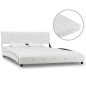 vidaXL Letto con Materasso Bianco in Similpelle 140x200 cm vidaXL Letto con Materasso Bianco in Similpelle 140x200 cm