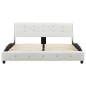 vidaXL Letto con Materasso Bianco in Similpelle 140x200 cm vidaXL Letto con Materasso Bianco in Similpelle 140x200 cm