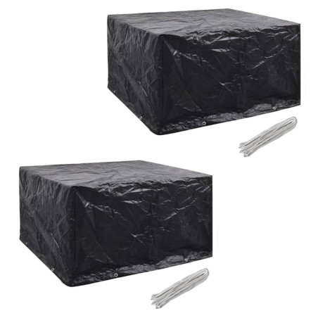vidaXL Coperture Arredi Giardino 2pz Polyrattan 8 Occhielli 172x113cm