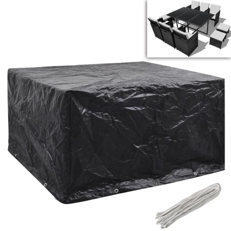 vidaXL Coperture Arredi Giardino 2pz Polyrattan 8 Occhielli 172x113cm