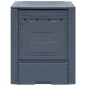 vidaXL Compostiere per Giardino 2 pz Grigio 60x60x73 cm 520 L vidaXL Compostiere per Giardino 2 pz Grigio 60x60x73 cm 520 L