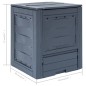 vidaXL Compostiere per Giardino 2 pz Grigio 60x60x73 cm 520 L vidaXL Compostiere per Giardino 2 pz Grigio 60x60x73 cm 520 L