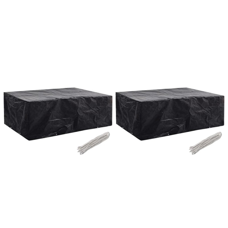 vidaXL Coperture Arredi Giardino 2 pz 8 Occhielli 242x162x100 cm vidaXL Coperture Arredi Giardino 2 pz 8 Occhielli 242x162x100 cm