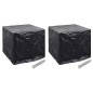 vidaXL Coperture Serbatoi Giardino 2 pz 8 Occhielli 116x100x120 cm vidaXL Coperture Serbatoi Giardino 2 pz 8 Occhielli 116x100x120 cm