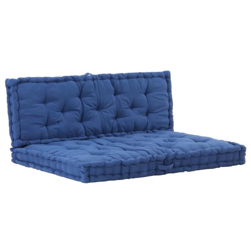 vidaXL Cuscini per Pallet e Pavimento 2 pz in Cotone Blu Chiaro vidaXL Cuscini per Pallet e Pavimento 2 pz in Cotone Blu Chiaro