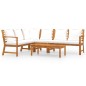 vidaXL Set Divani da Giardino 5 pz con Cuscini Crema in Legno Acacia vidaXL Set Divani da Giardino 5 pz con Cuscini Crema in Legno Acacia