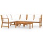 vidaXL Set Divani da Giardino 5 pz con Cuscini Crema in Legno Acacia vidaXL Set Divani da Giardino 5 pz con Cuscini Crema in Legno Acacia