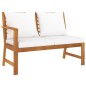 vidaXL Set Divani da Giardino 5 pz con Cuscini Crema in Legno Acacia vidaXL Set Divani da Giardino 5 pz con Cuscini Crema in Legno Acacia
