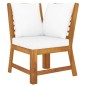 vidaXL Set Divani da Giardino 5 pz con Cuscini Crema in Legno Acacia vidaXL Set Divani da Giardino 5 pz con Cuscini Crema in Legno Acacia