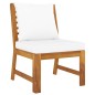 vidaXL Set Divani da Giardino 5 pz con Cuscini Crema in Legno Acacia vidaXL Set Divani da Giardino 5 pz con Cuscini Crema in Legno Acacia