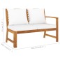 vidaXL Set Divani da Giardino 5 pz con Cuscini Crema in Legno Acacia vidaXL Set Divani da Giardino 5 pz con Cuscini Crema in Legno Acacia